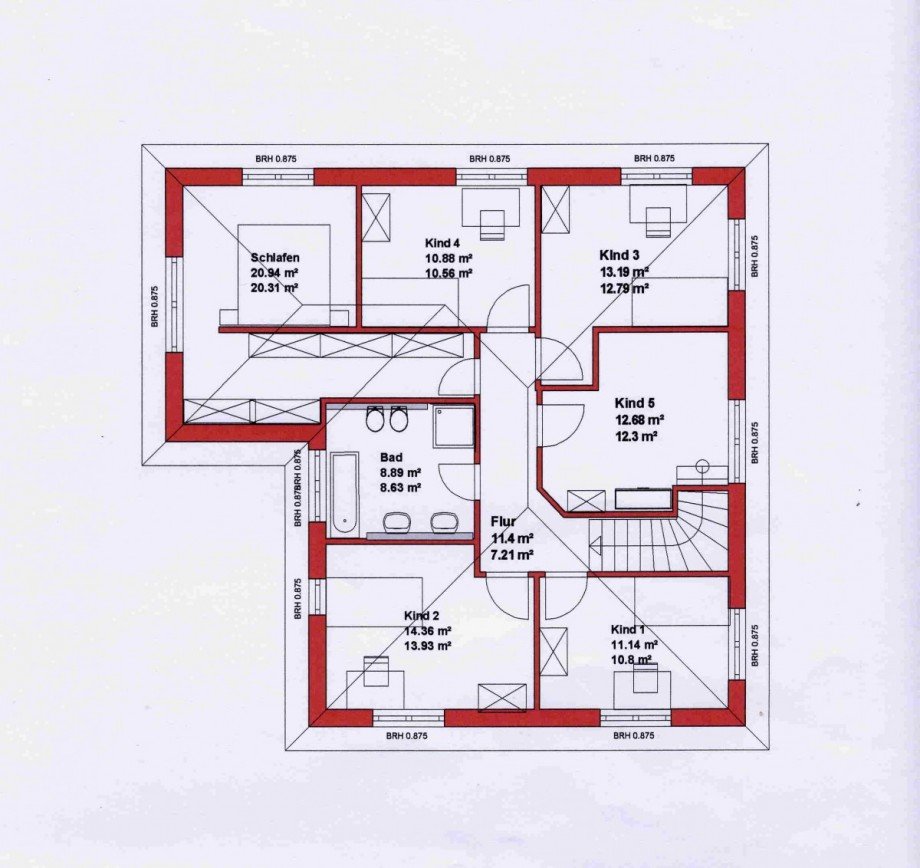 Grundriss OG Einfamilienhaus Neuenrade
