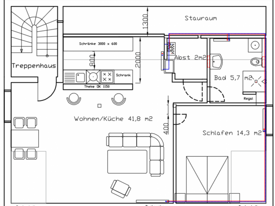 Grundriss Dachgeschosswohnung Balve